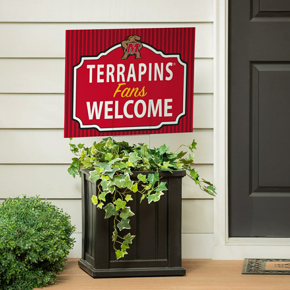 University of Maryland Coroplast Yard Sign, "Fans Welcome"