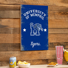 University of Memphis Wood Wall Sign, 16x24
