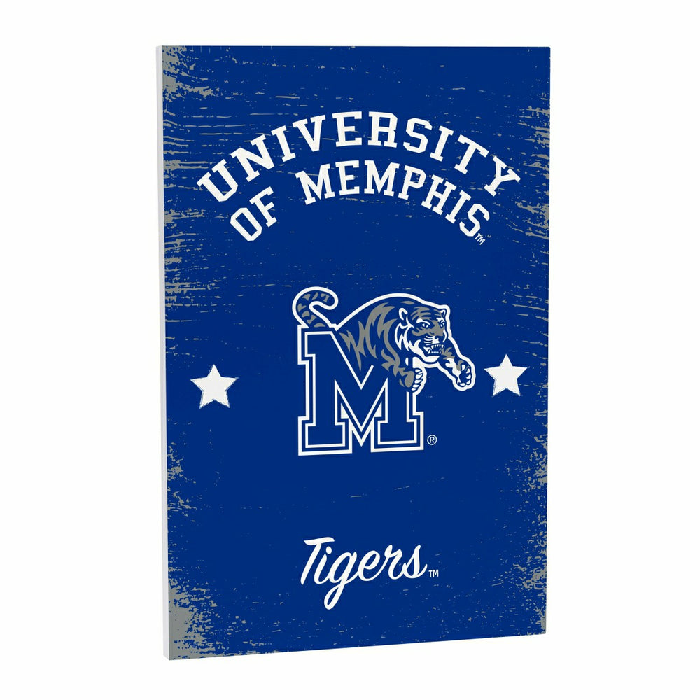 University of Memphis Wood Wall Sign, 16x24