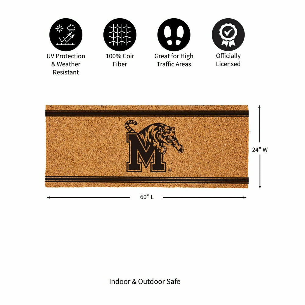 University of Memphis Extra Large One Color Coir Mat, 60"x24"