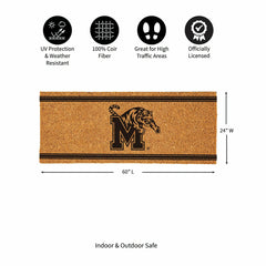 University of Memphis Extra Large One Color Coir Mat, 60"x24"