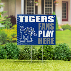 University of Memphis Coroplast Yard Sign "Fans Play Here"