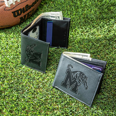University of Memphis, Bi-Fold and Tri-Fold Wallet Gift Set, Black