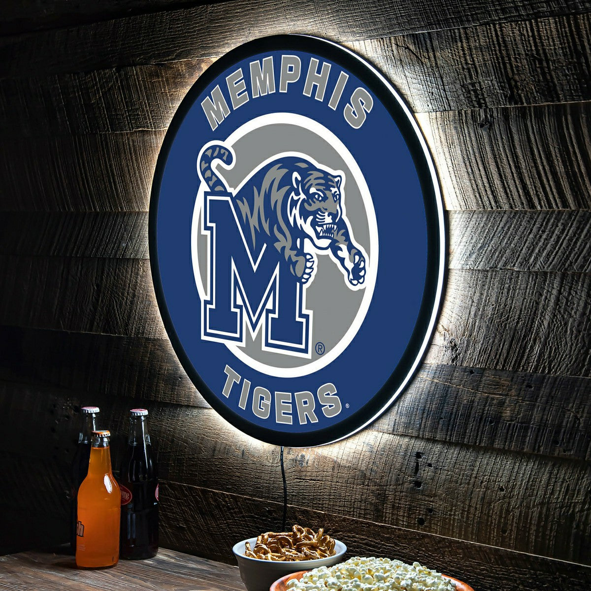 LED Wall Decor, Round, University of Memphis