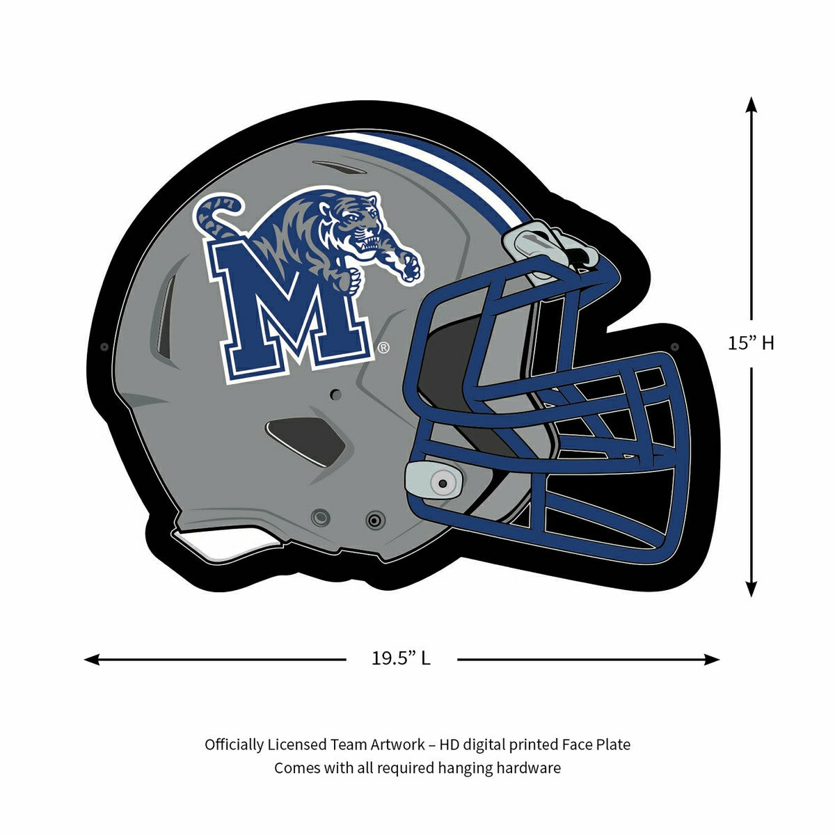 LED Wall Decor, Helmet, University of Memphis