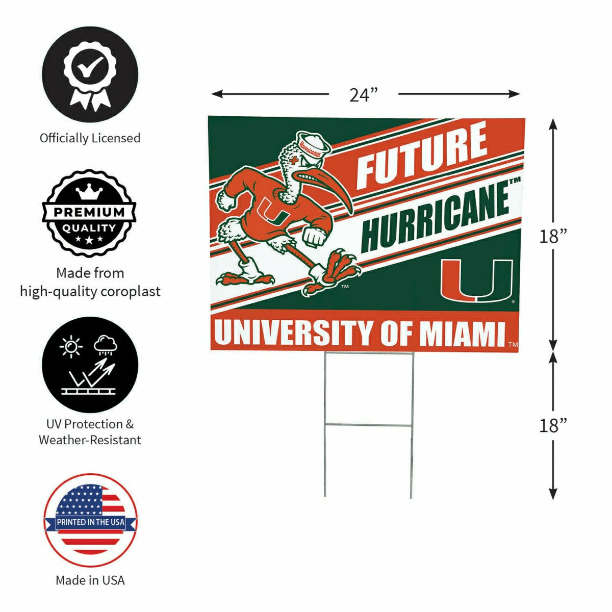 University of Miami Coroplast Yard Sign, Future Student