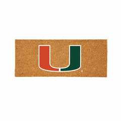 University of Miami Extra Large Full Color Coir Mat, 60"x24"