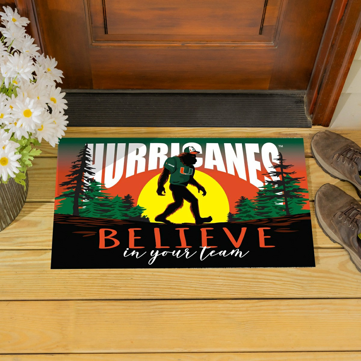 University of Miami Bigfoot PVC Mat, 28"x16"