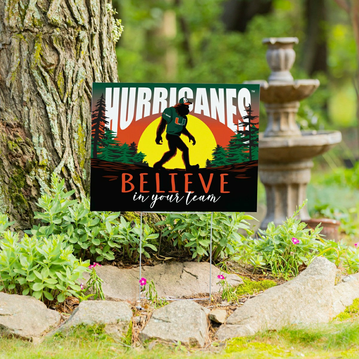 University of Miami Yard Sign, Bigfoot