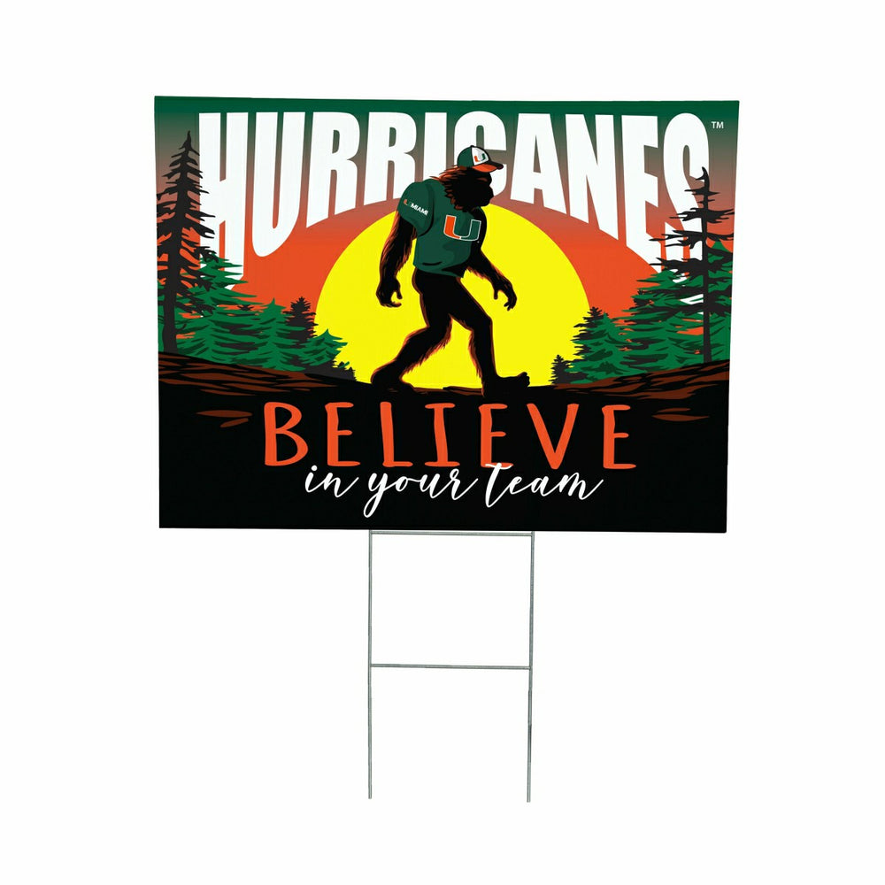 University of Miami Yard Sign, Bigfoot