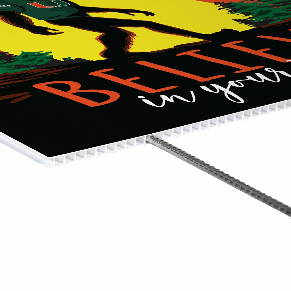 University of Miami Yard Sign, Bigfoot