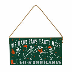 University of Miami Halloween Wood Wall Sign, 6x11