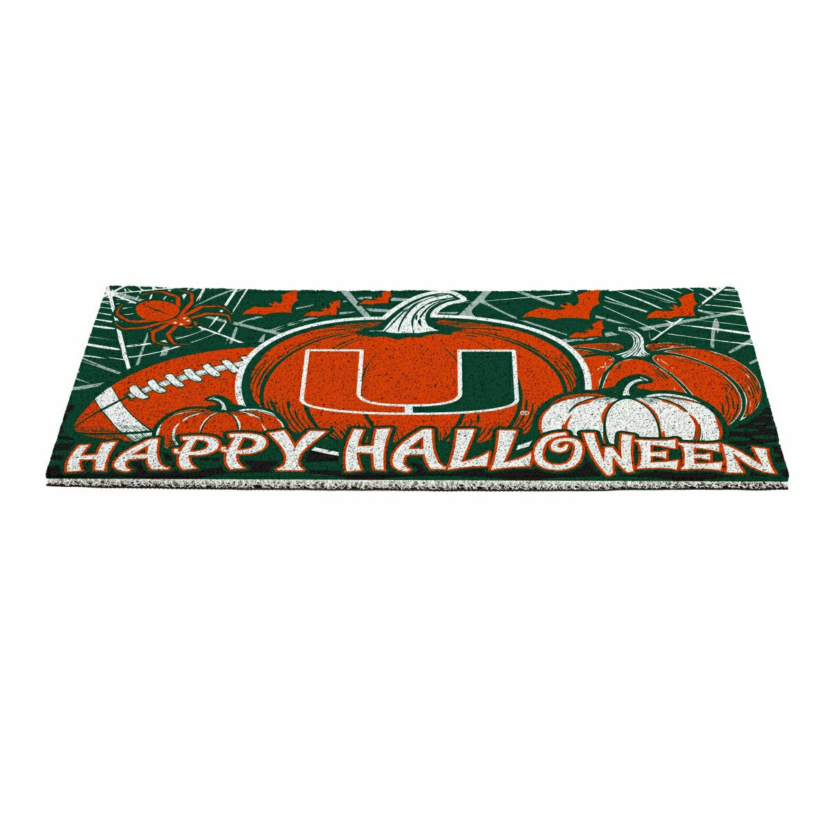 University of Miami Halloween PVC Mat, 28"x16"