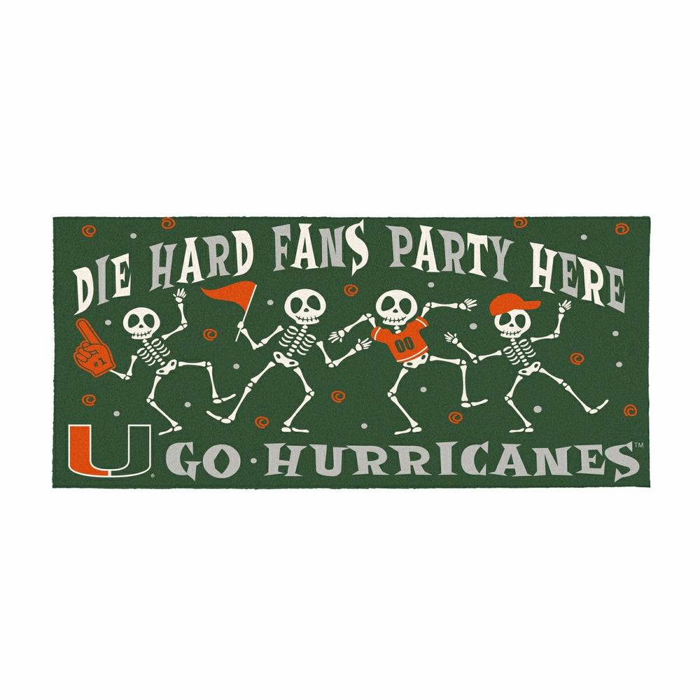 University of Miami Flocked Coir Halloween Sassafras Switch Mat, 22"x1