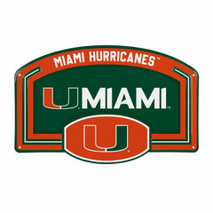 University of Miami USA Embossed Steel Wall Sign, 11" x 17"