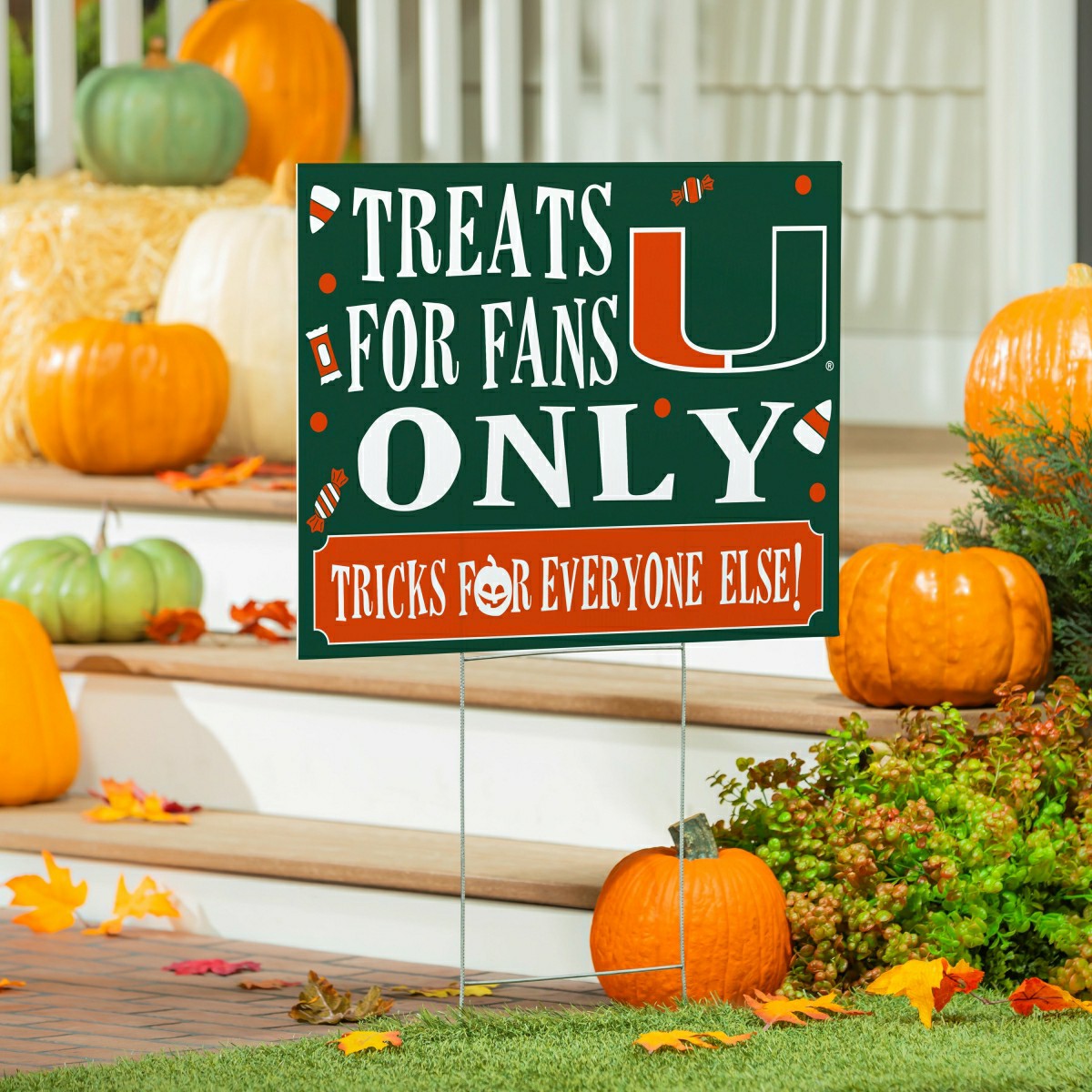 University of Miami Yard Sign, Halloween Treats for Fans