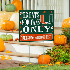 University of Miami Yard Sign, Halloween Treats for Fans