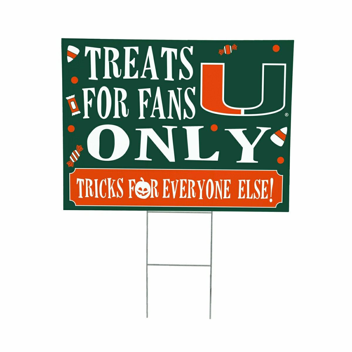 University of Miami Yard Sign, Halloween Treats for Fans
