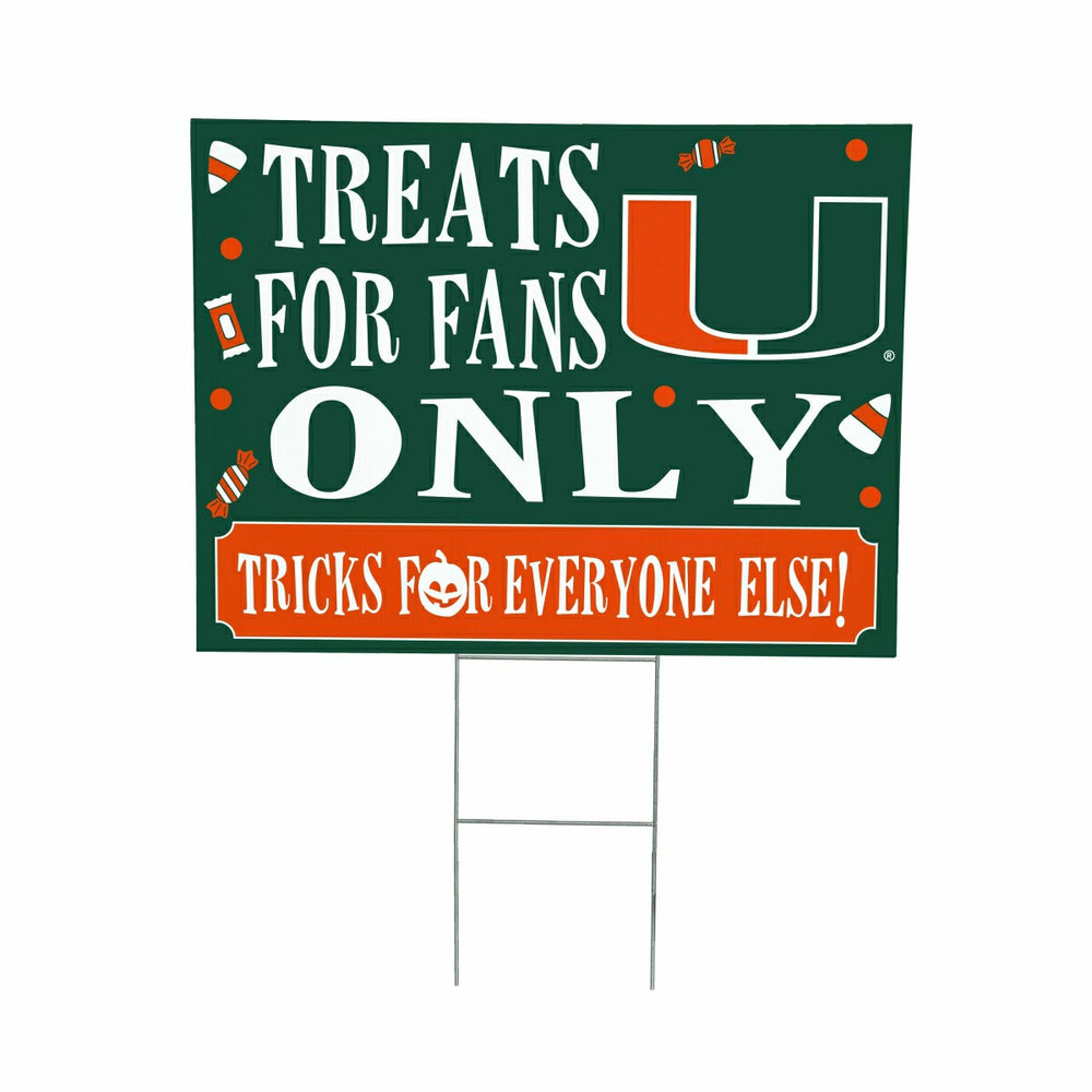 University of Miami Yard Sign, Halloween Treats for Fans