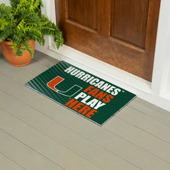 University of Miami Fan Mat, 28"x16"