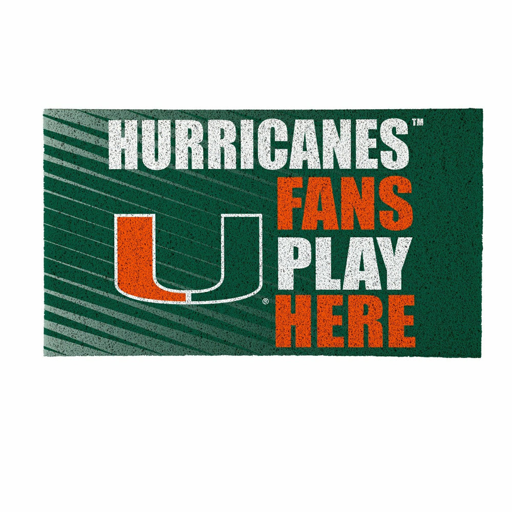 University of Miami Fan Mat, 28"x16"