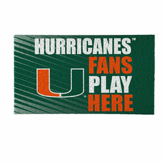University of Miami Fan Mat, 28"x16"