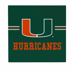 University of Miami Wood Wall Sign, 12x12