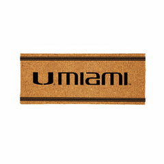 University of Miami Extra Large One Color Coir Mat, 60"x24"