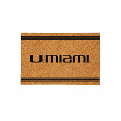 University of Miami Large One Color Coir Mat, 36"x24"