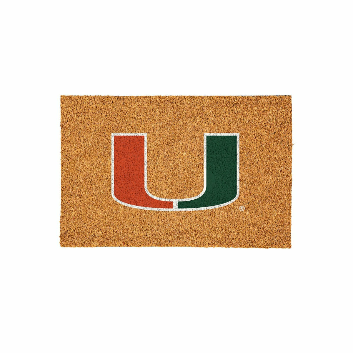 University of Miami Large Full Color Coir Mat, 36"x24"