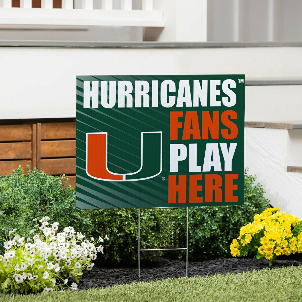 University of Miami Coroplast Yard Sign "Fans Play Here"