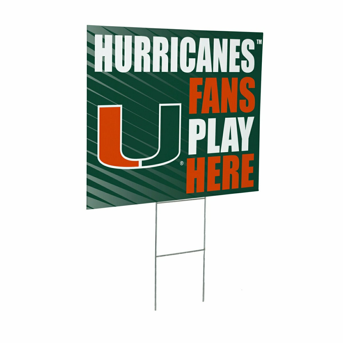 University of Miami Coroplast Yard Sign "Fans Play Here"
