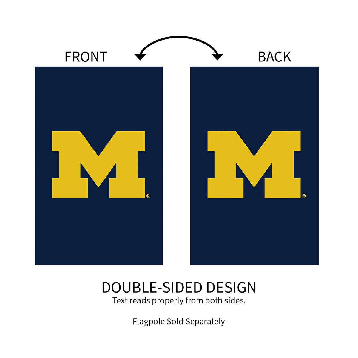 Applique Flag, Reg, University Of Michigan