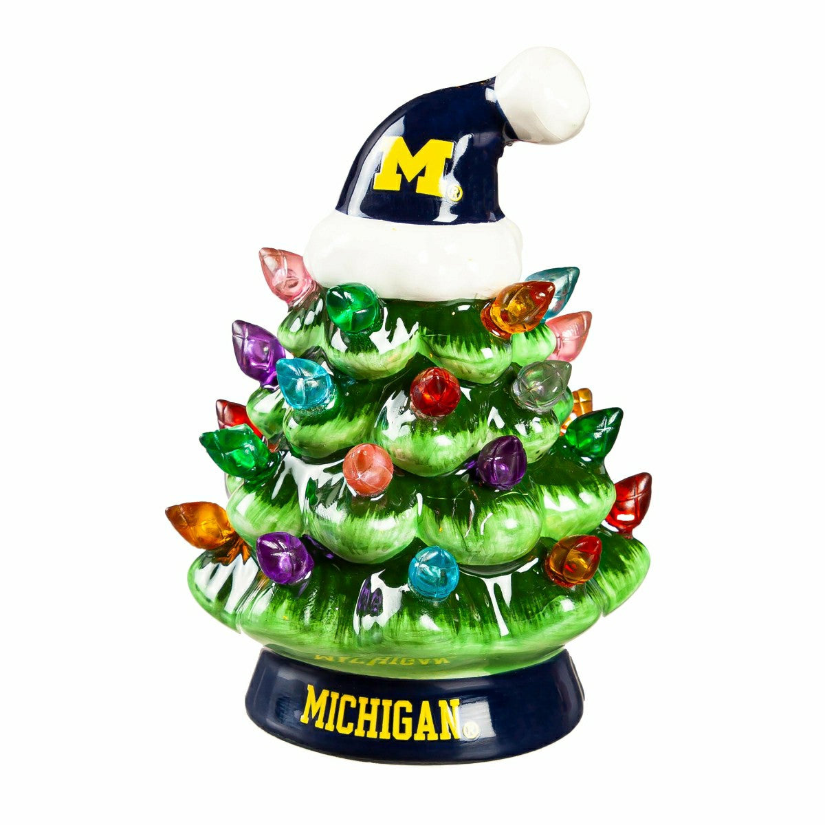 4" Mini LED Tabletop Christmas Tree, Set of 2, University Of Michigan