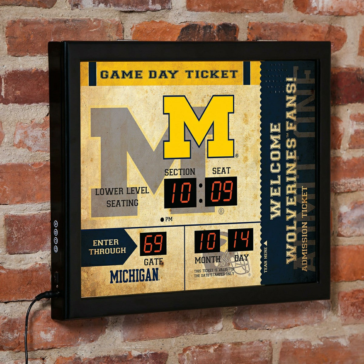 Scoreboard Wall Clock, University of Michigan