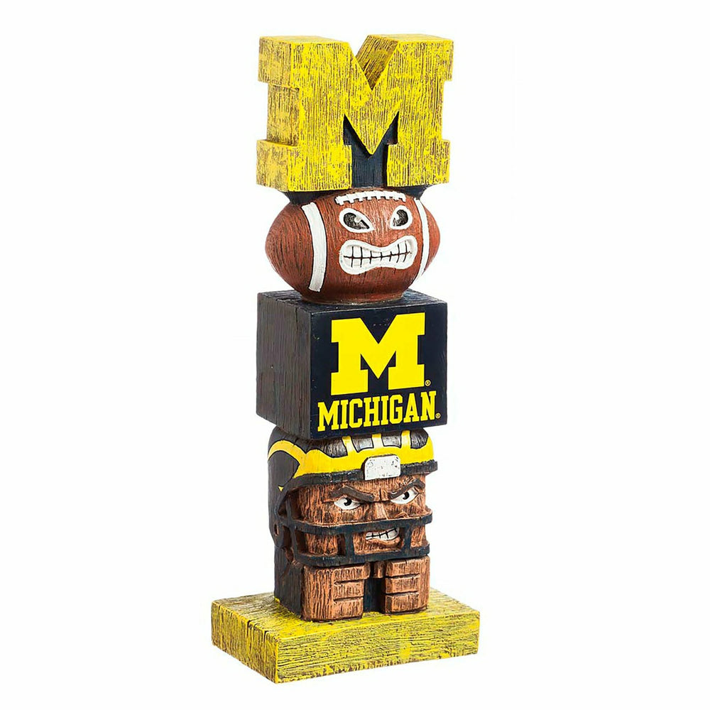 Michigan Wolverines Tiki Team Totem Garden Statue