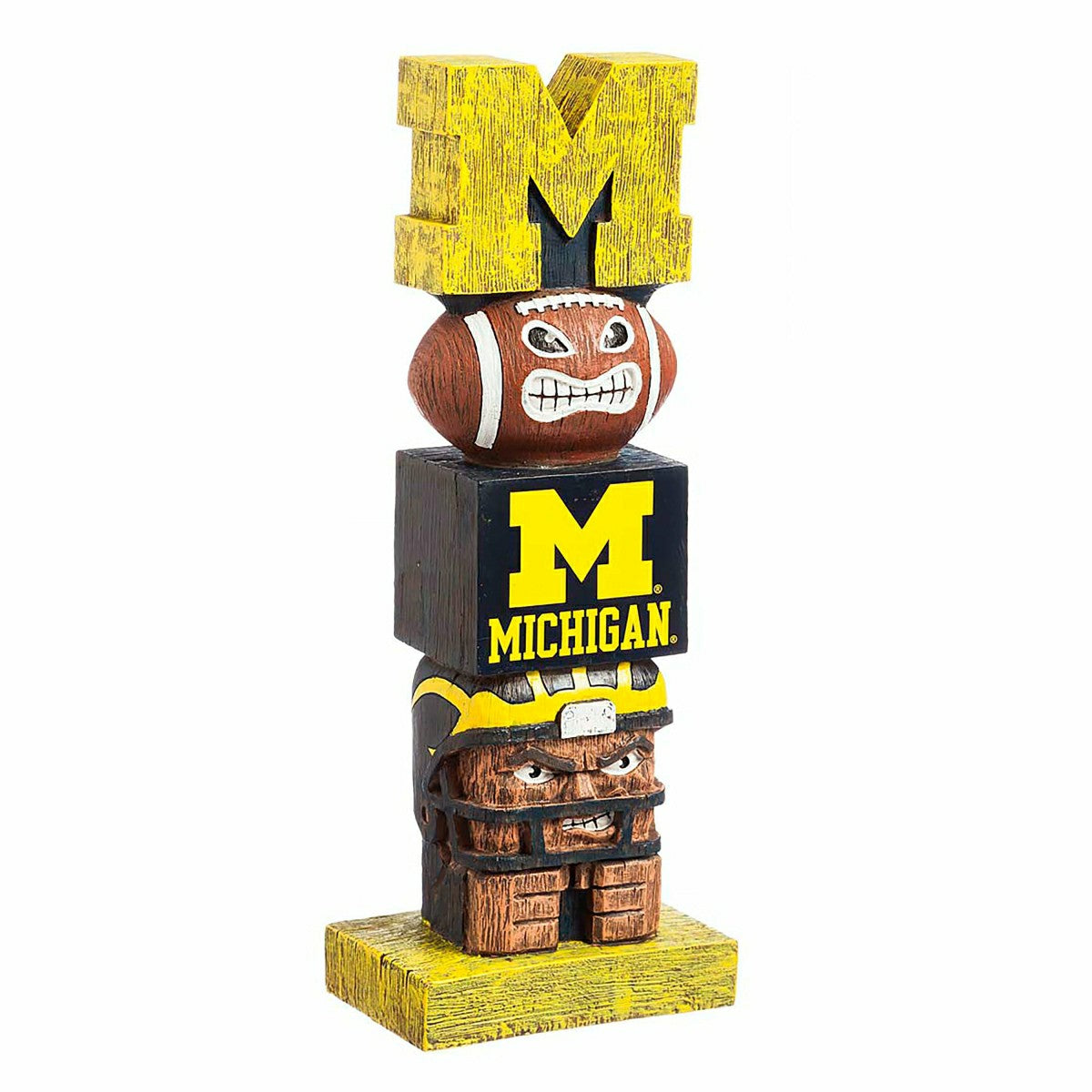 Michigan Wolverines Tiki Team Totem Garden Statue