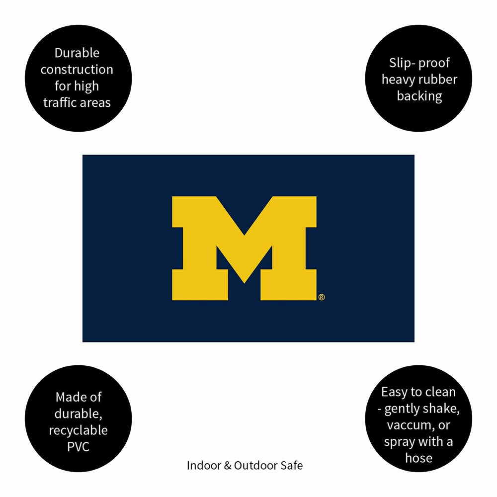 Full Color PVC Mat, 16" x 28", University Of Michigan