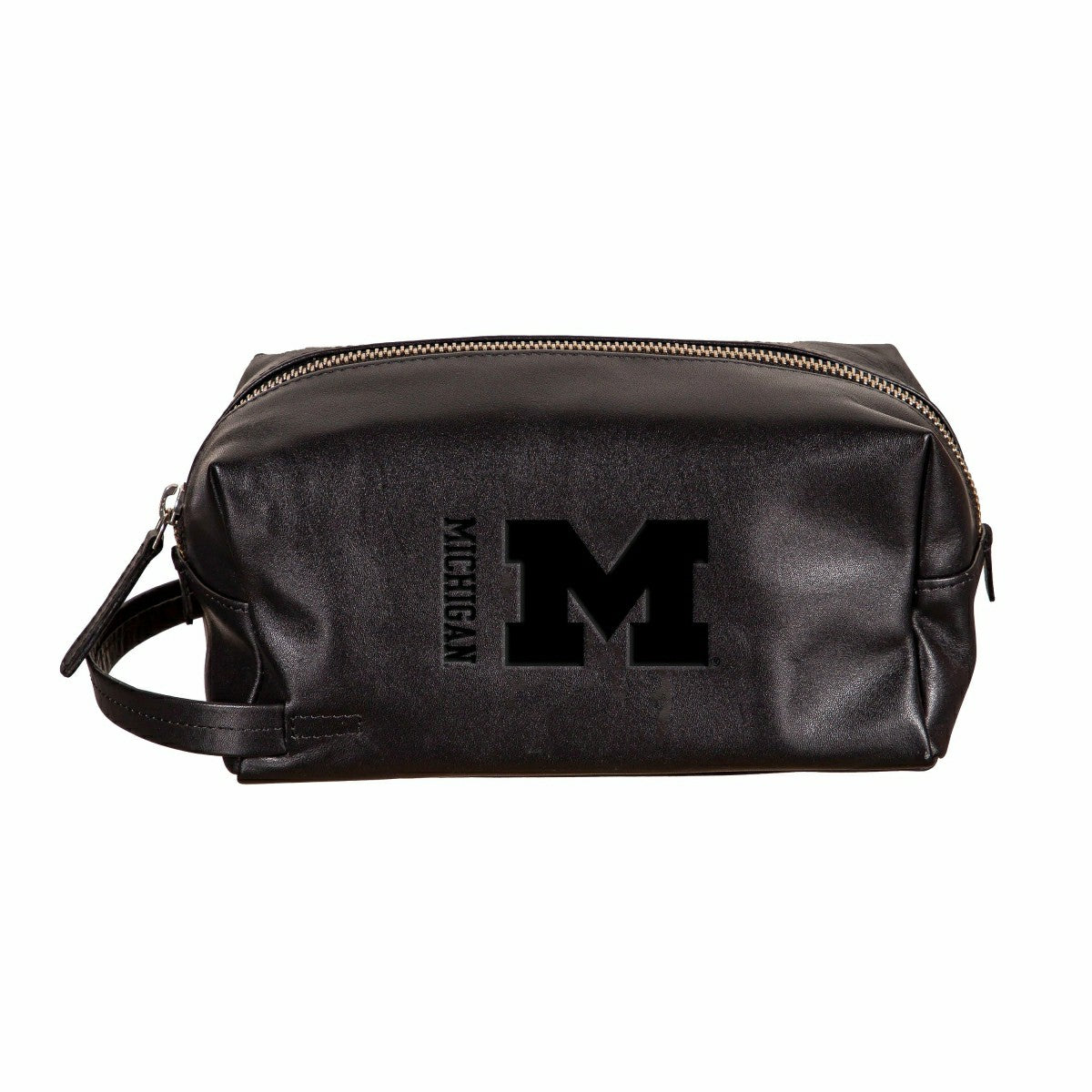 University Of Michigan, Embossed Toiletry Bag, Black