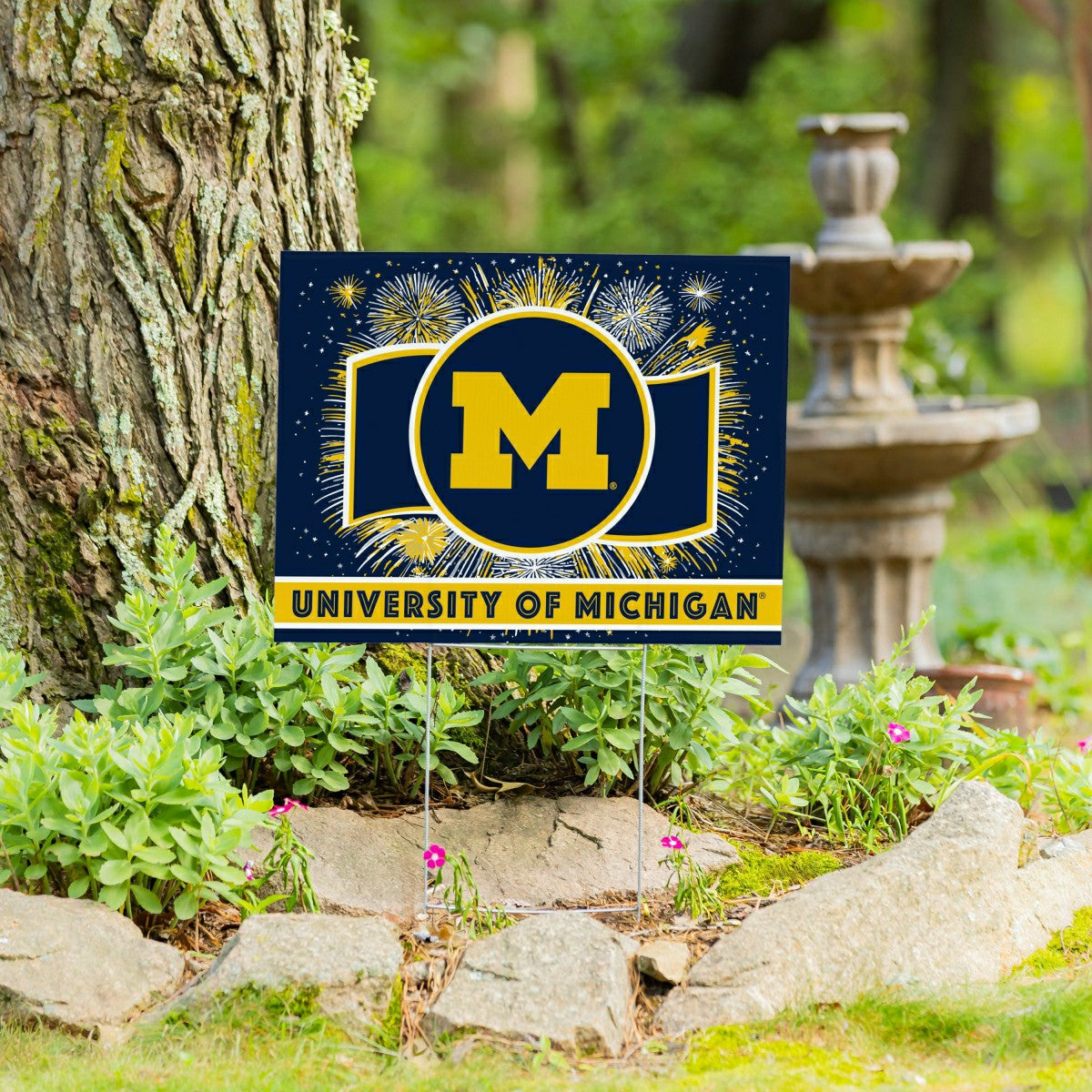 University Of Michigan Yard Sign, Patriotic