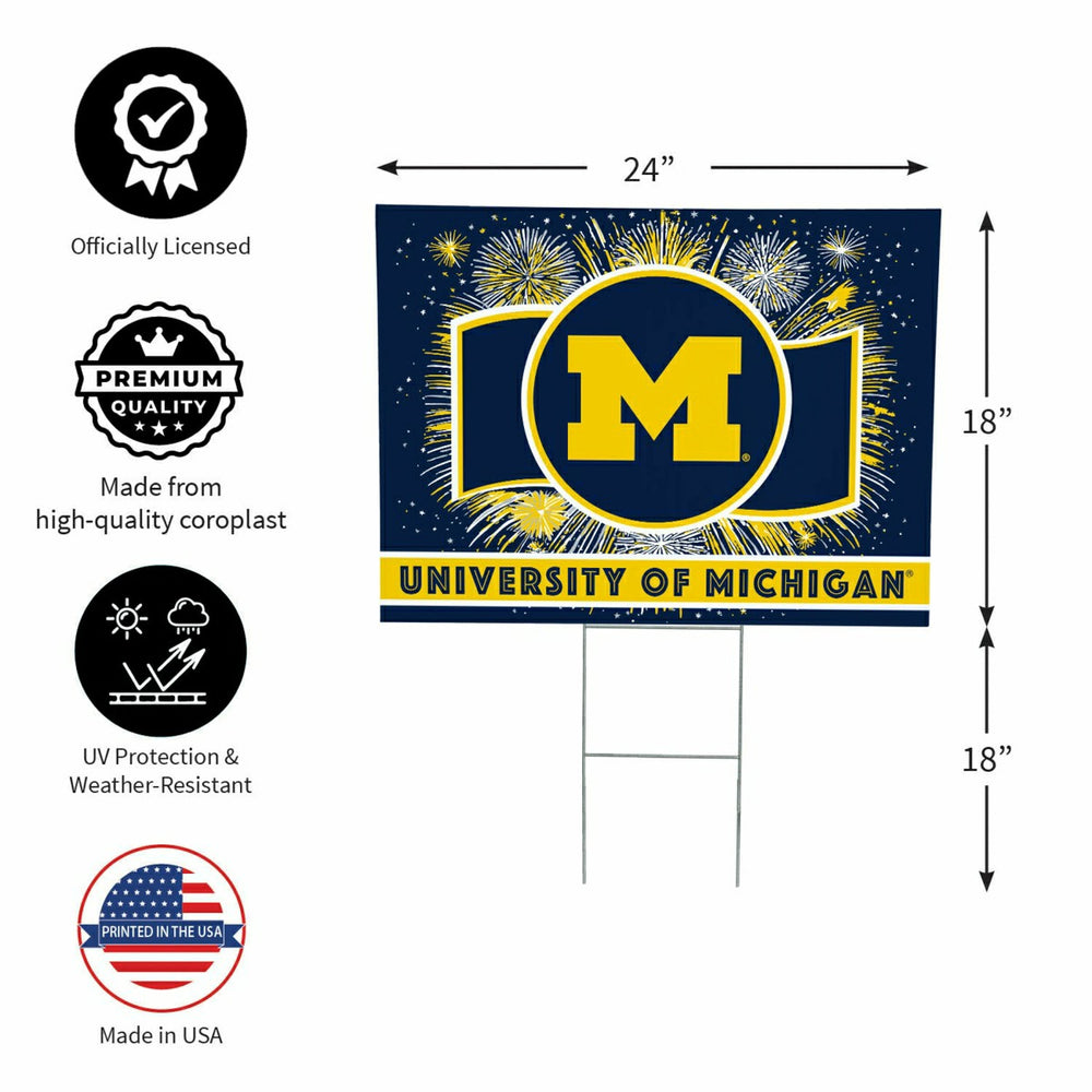 University Of Michigan Yard Sign, Patriotic