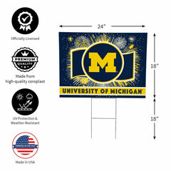 University Of Michigan Yard Sign, Patriotic