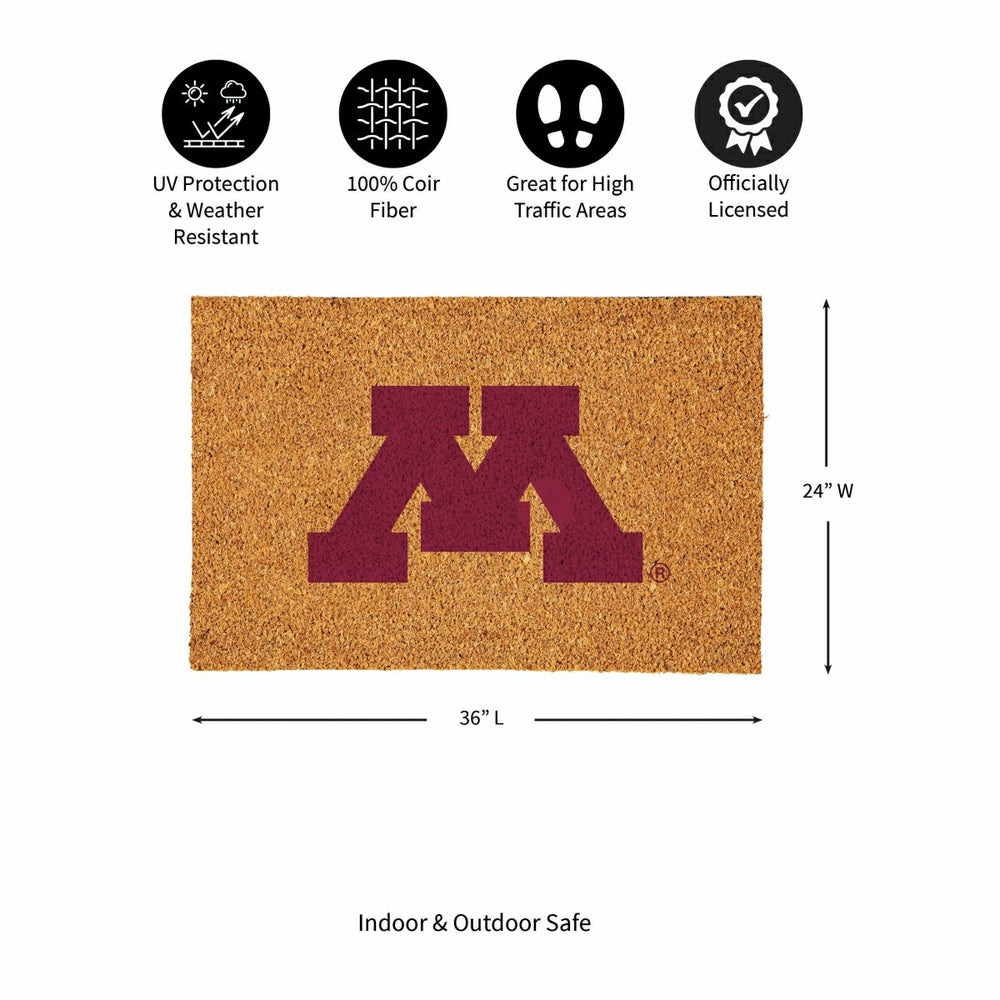 University of Minnesota Large Full Color Coir Mat, 36"x24"