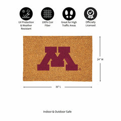 University of Minnesota Large Full Color Coir Mat, 36"x24"