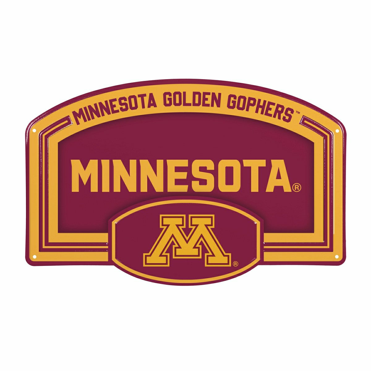 University of Minnesota USA Embossed Steel Wall Sign, 11" x 17"