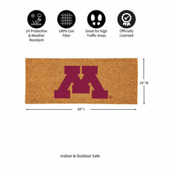 University of Minnesota Extra Large Full Color Coir Mat, 60"x24"