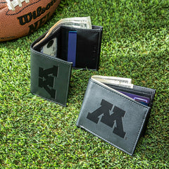 University of Minnesota, Bi-Fold and Tri-Fold Wallet Gift Set, Black