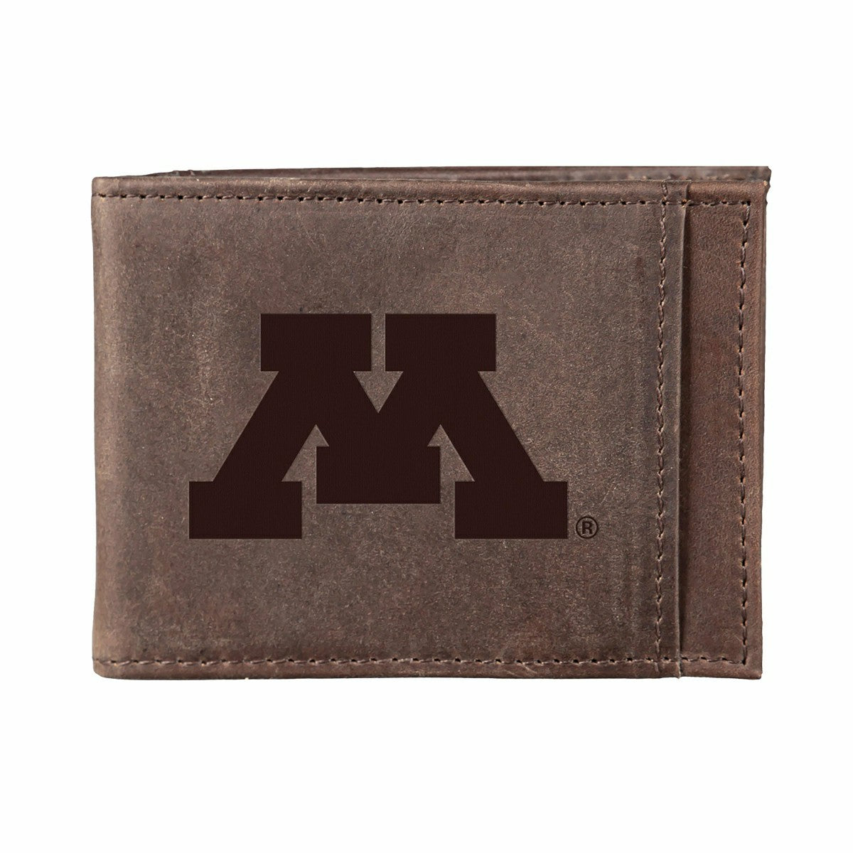 Front Pocket Wallet w/ RFID Blocking, University of Minnesota, Brown