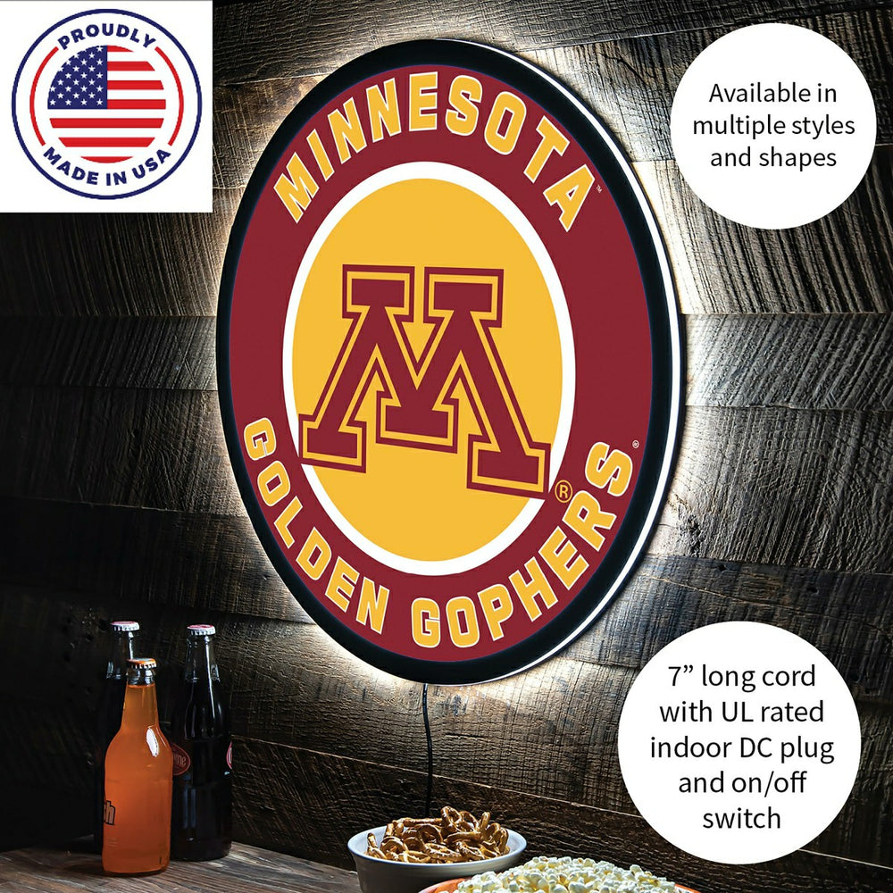 LED Wall Decor, Round, University of Minnesota