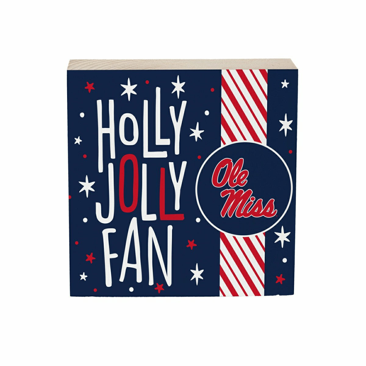 University of Mississippi Block, Holiday, 6x6